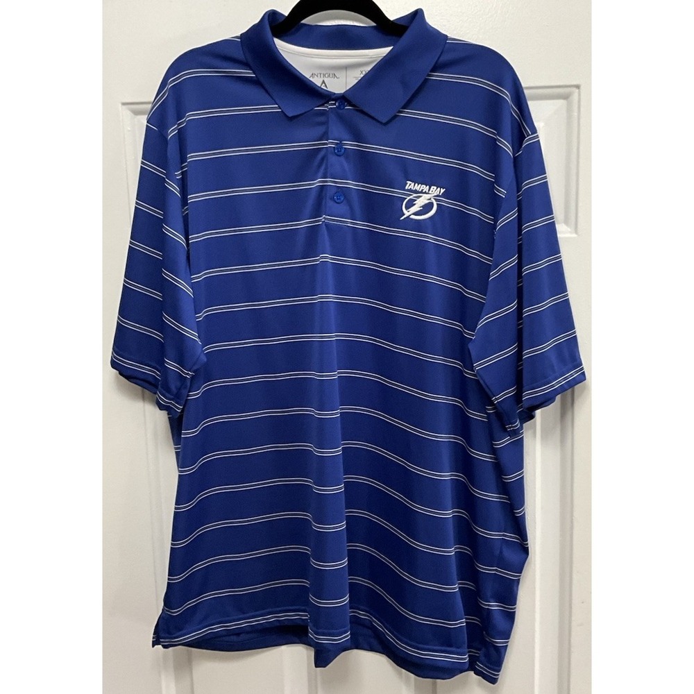 NHL Hockey Tampa Bay Lightning Embroidered Logo Golf/Polo Shirt Men's XXL